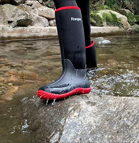 Rongee Rubber Boots for Women Waterproof Rain Boots Neoprene Insulated for Garden Outdoor Boots Mid Calf2