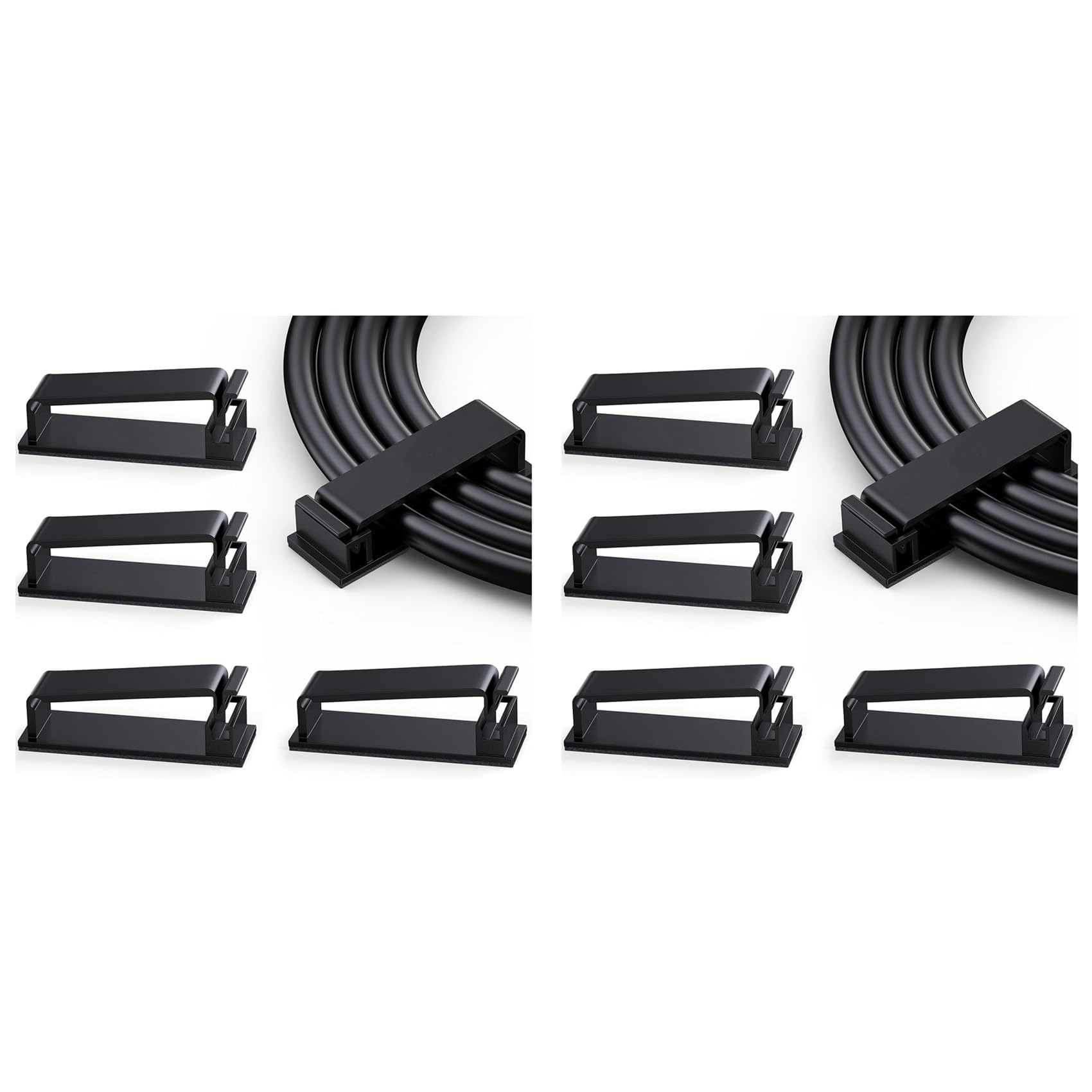 200Pcs Cable Management Self-Adhesive Cable Clips Cable Holder Self-Adhesive Strong Cable Organiser for Desk/Home/