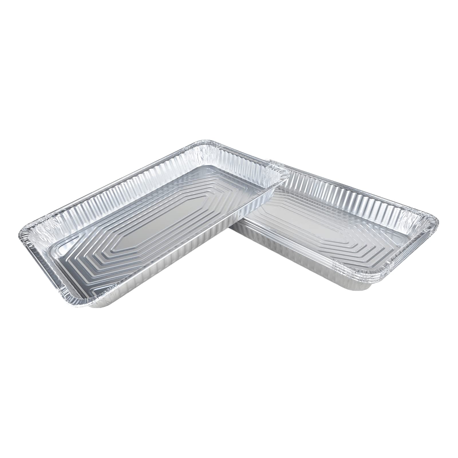 IDL Packaging Full Size Aluminum Steam Table Pans - Medium, 21" x 13" x 2.25" (pack of 5) - Disposable Foil Pan for Grilling, Roasting, BBQ, Cooking, Baking, Freezing - Food-Safe Catering Supplies