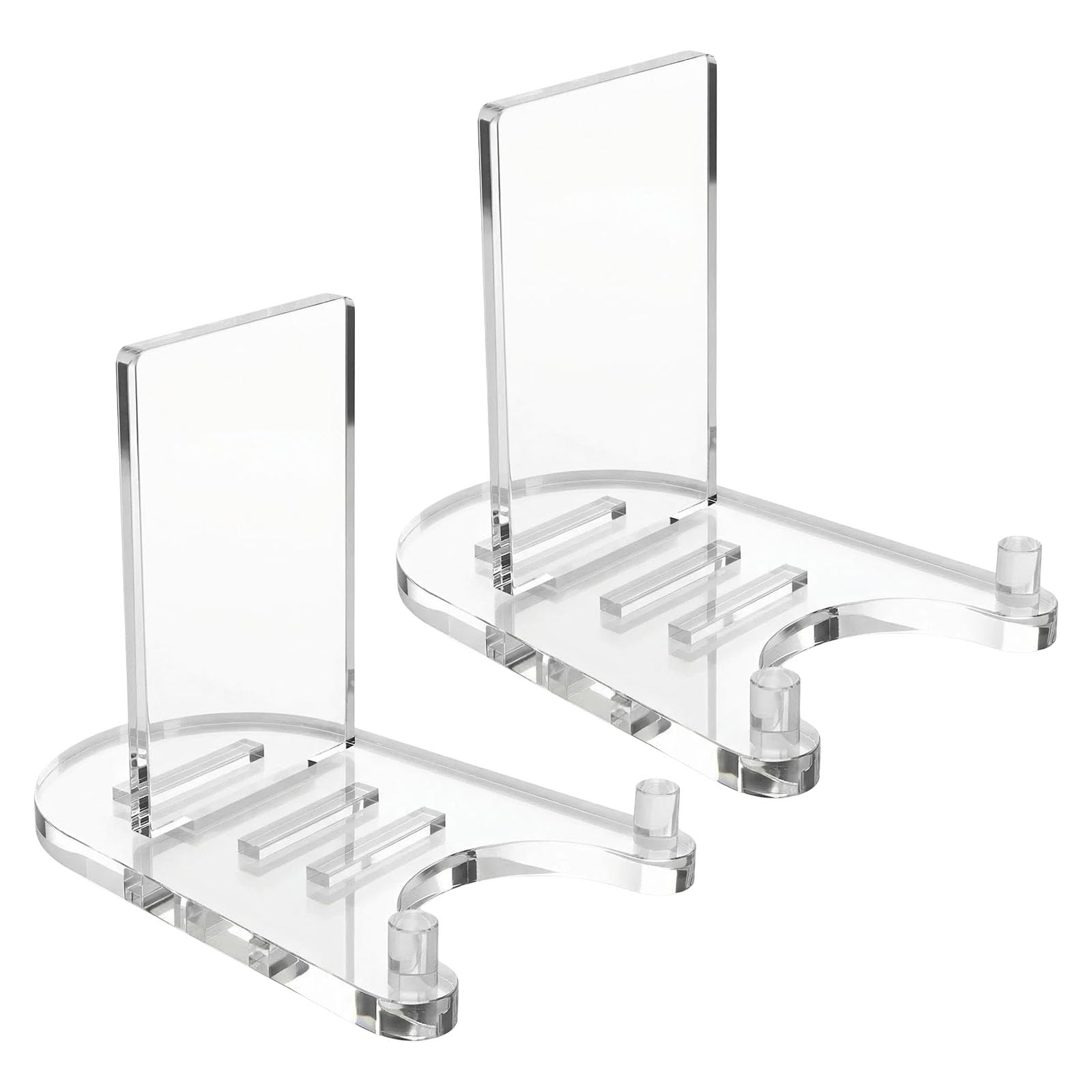 Hsioluted Small 2Pcs Clear Acrylic Easel Display Stand Adjustable Desktop Book Display Stand For Displaying Decorative Plate Book Album Picture Frame Owner