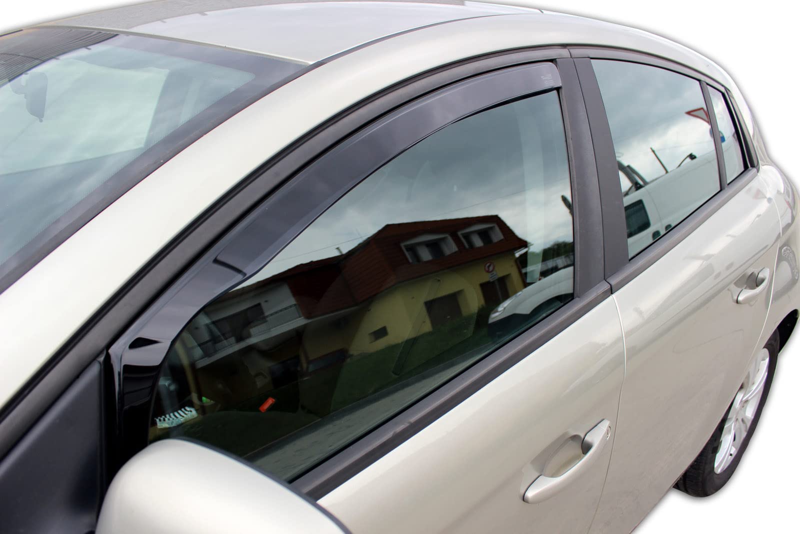 J&J AUTOMOTIVE Deflettori d'Aria per Fiat Bravo 2007-2017, Set da 2 Pezzi, Nero Fumé Oscurato Heko