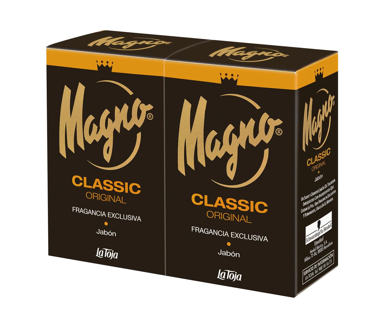 Magno - Jabón de manos - 2 pastillas de 100gr – Fragancia exclusiva y permanente – Suave y cremoso – Cuida tu piel