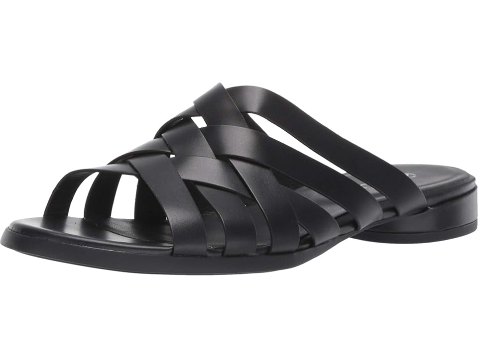 

ECCO Flat Slide Sandal (Black Calf Leather) Women's Sandals
