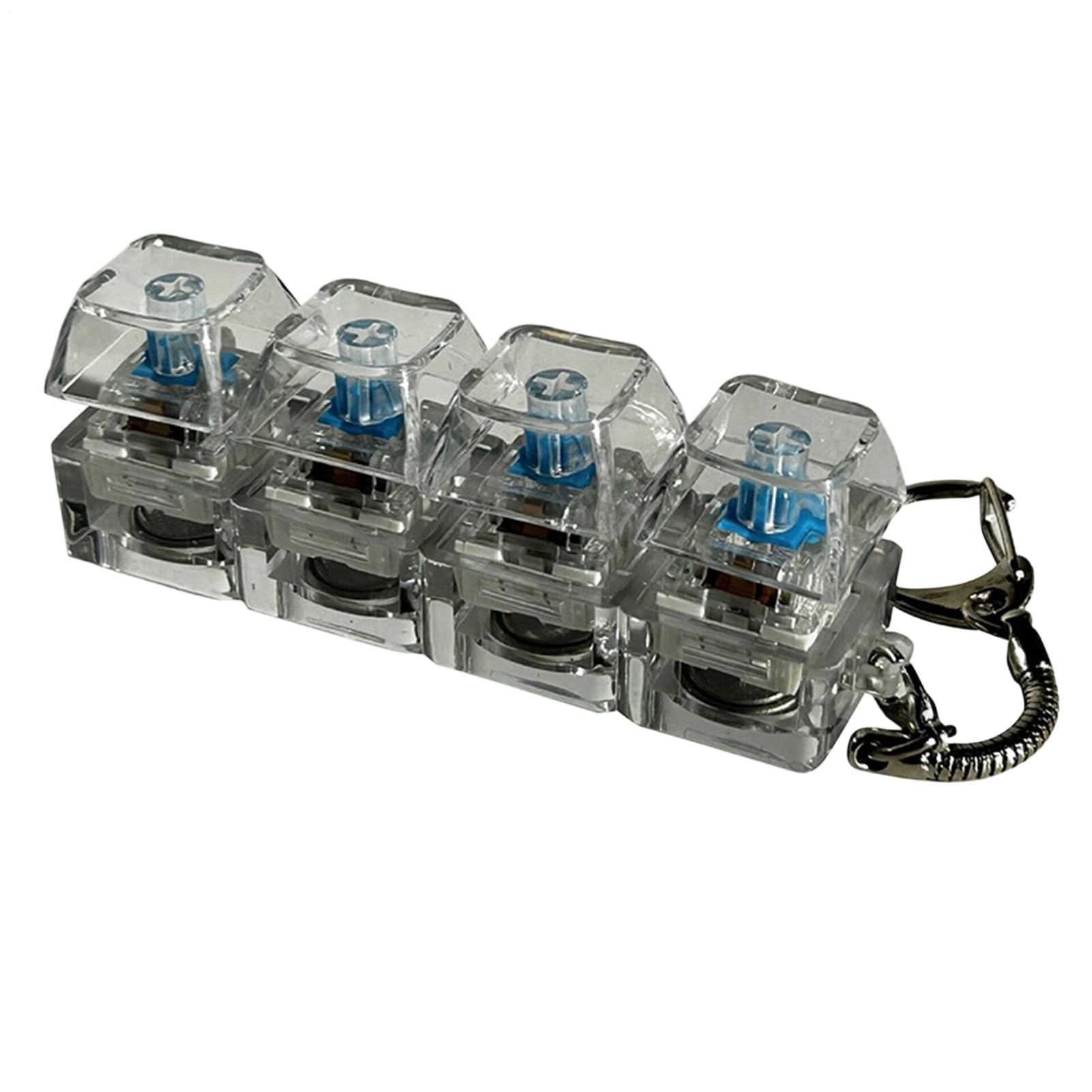 Keyboard Fidget Toy, 4 Button Funny Keyboard Sensory Toy Keychain, Novelty Keyboards Fidget Clicker Toys Light up, Stress Relief Keyboards Sensory Toys Keychain, for Kids & Adults