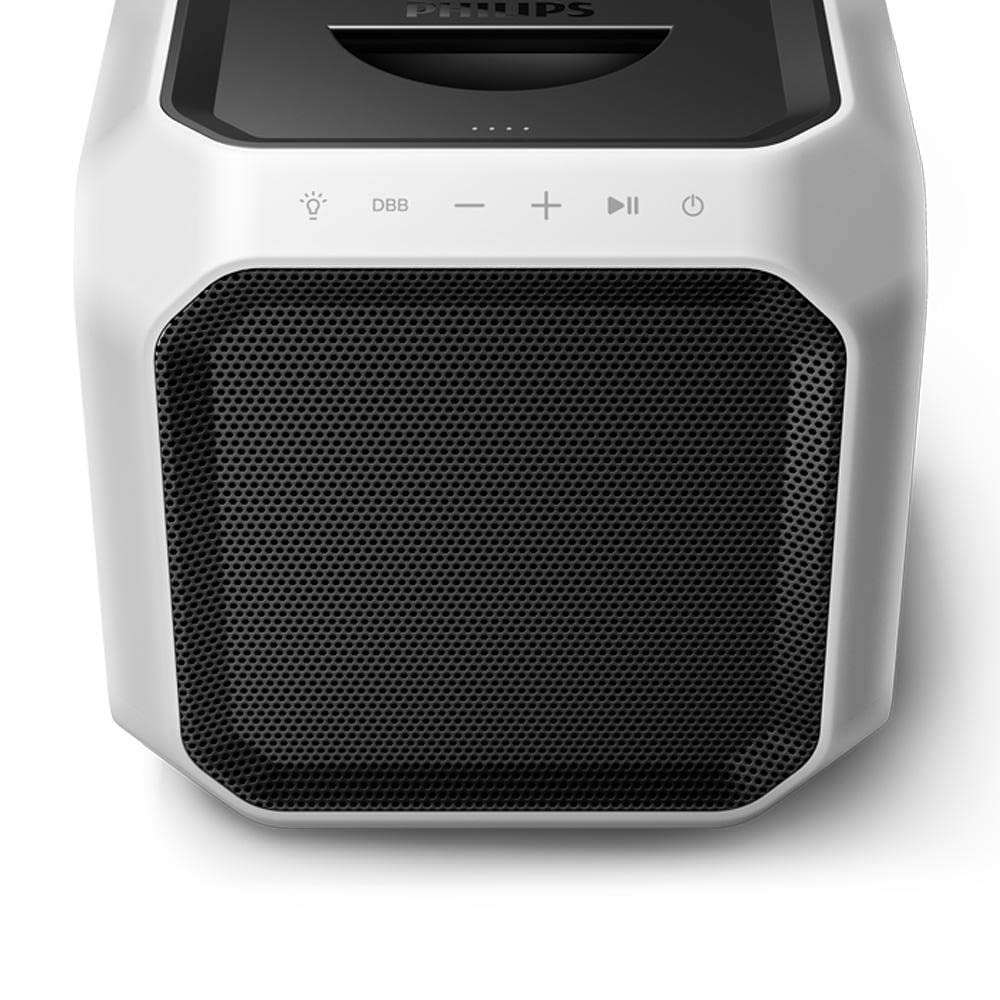 Philips TAX7207/10 Altoparlante Bluetooth Per Feste, 12 Ore Di Riproduzione, Luce A 360°, Collegamento Senza Fili E Batteria Ricaricabile