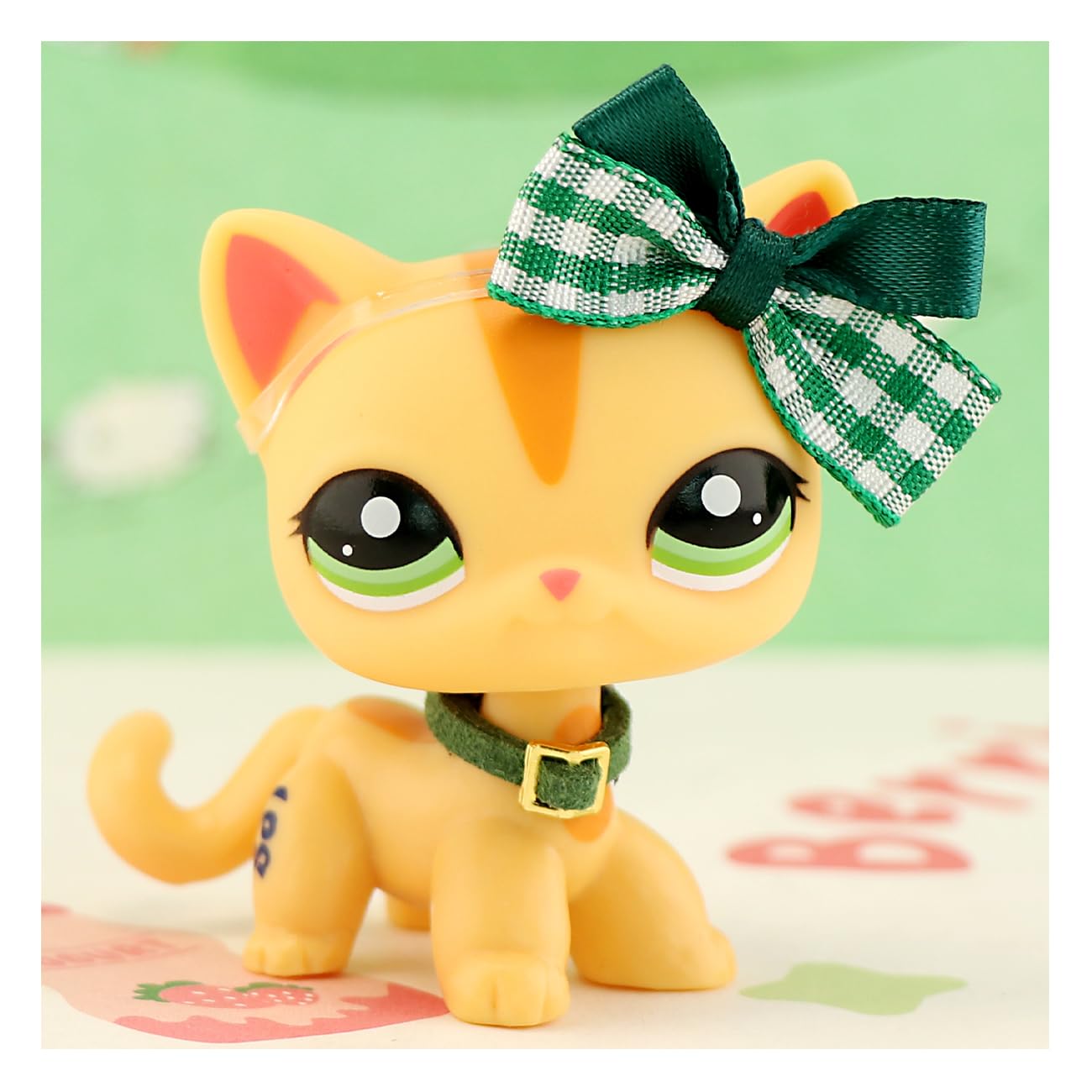 Cute Littlest Pets More Choices, Shorthair Cat Collie Dachshund Dog Cocker Spaniel Great Dane Cat and Dog Collectible Imagination lps Toys and Accessories (orange cat)