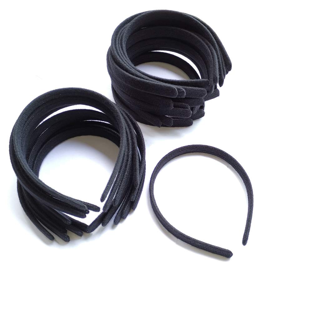 CHuangQi Headbands Covered with Plush Fabric (Pack of 20), Hair Accessories for DIY Craft Costumes, DIY Party Supplies or DIY Party Favors