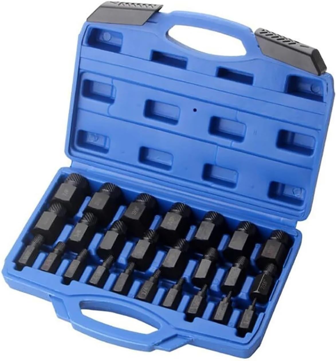 25-Piece Damaged Screw Extractor Set – Multi-Spline Bolt Remover with Hex Socket Bits