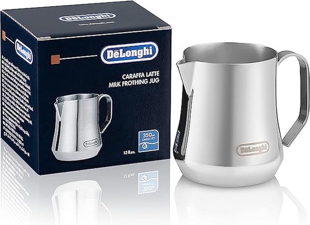 De'Longhi Dzbanek na Mleko, Srebrny, 350 ml