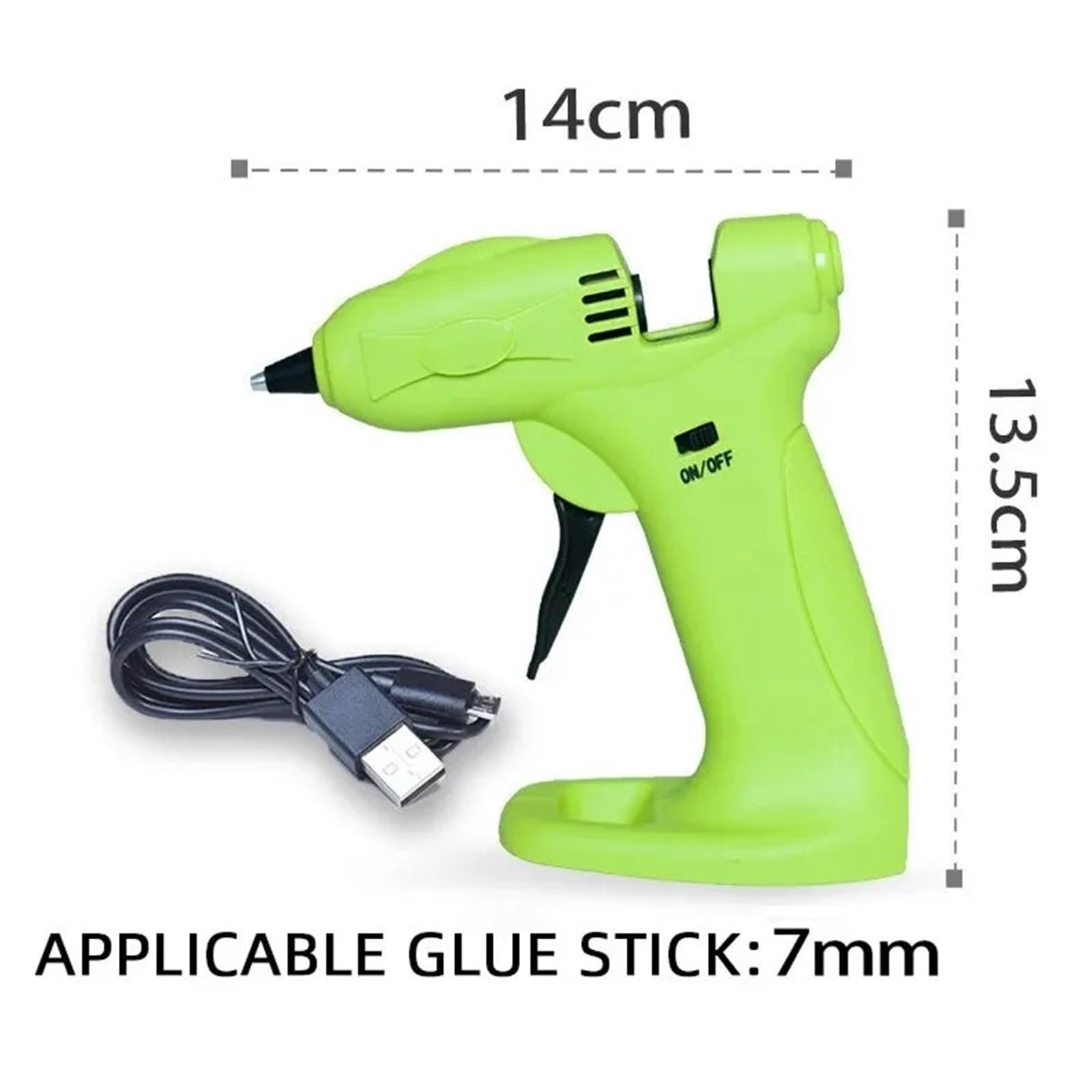 Pistola For Colla A Caldo Modello Di Ricarica Wireless USB Portatile For Con Batteria Al Litio Da 3,7 V Mm Forte Asta Adesiva For Incollaggio Artefatto Riscaldamento Rapido