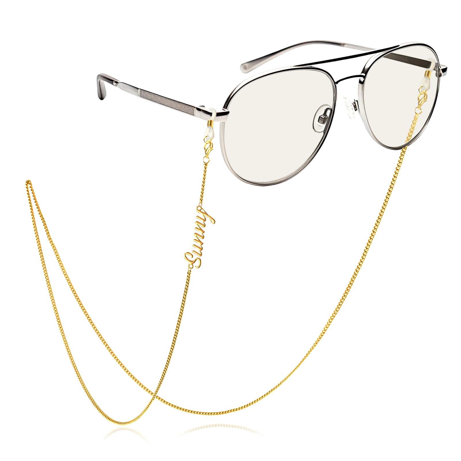 ubmpj Personalized Eyeglass Chain with Name - Custom Glasses Chain for Women, Fashionable Mask Chain Customized Gifts for Her