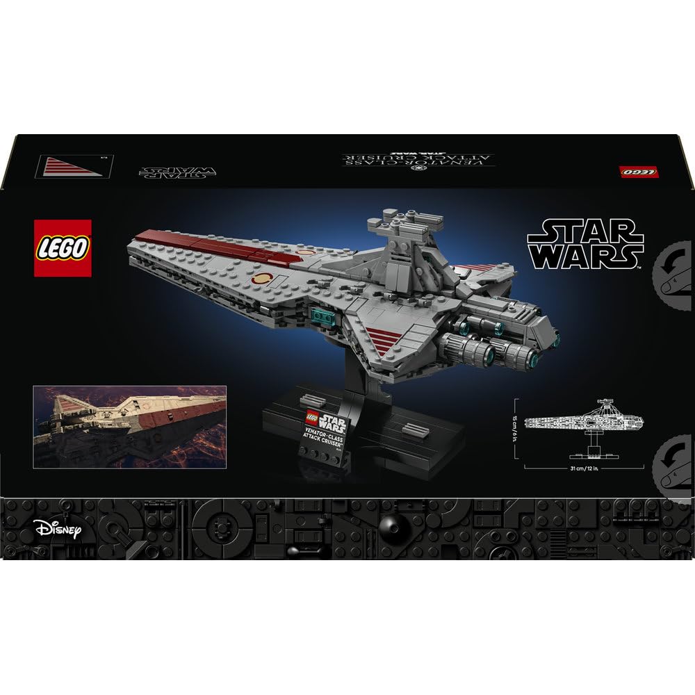 LEGO Star Wars Krążownik szturmowy typu Venator 75441 | Model statku kosmicznego, kolekcjonerski zestaw klocków dla dorosłych, prezent dla fana Star Wars, gadżet, 643 elementy