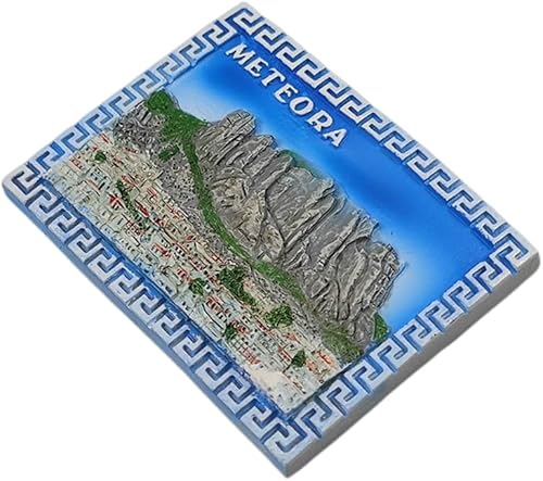 Miniatura 4 de Cielo Ciudad Meteora Grecia imán 3D viaje recuerdo decoración nevera etiqueta magnética pintado a mano artesanía colección