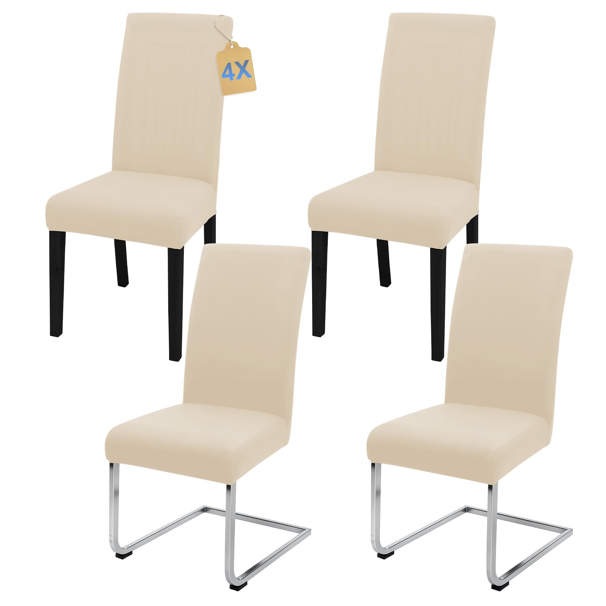 SUKAIKEQA Stuhlhussen 6 Stück Stretch Stuhlbezug Schwingstuhl Esszimmer