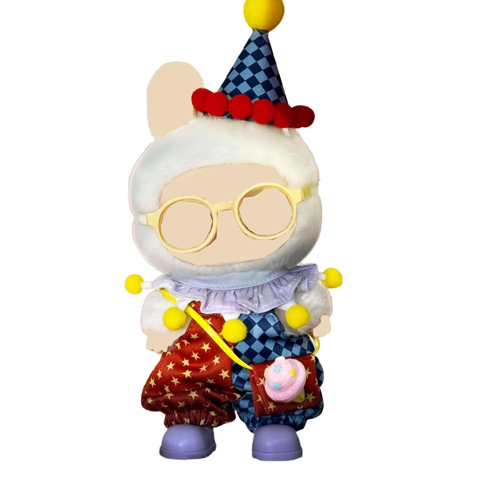 Amazon.co.jp: ラブブ 17cm 着せ替え服 ピエロスーツ 6点セット