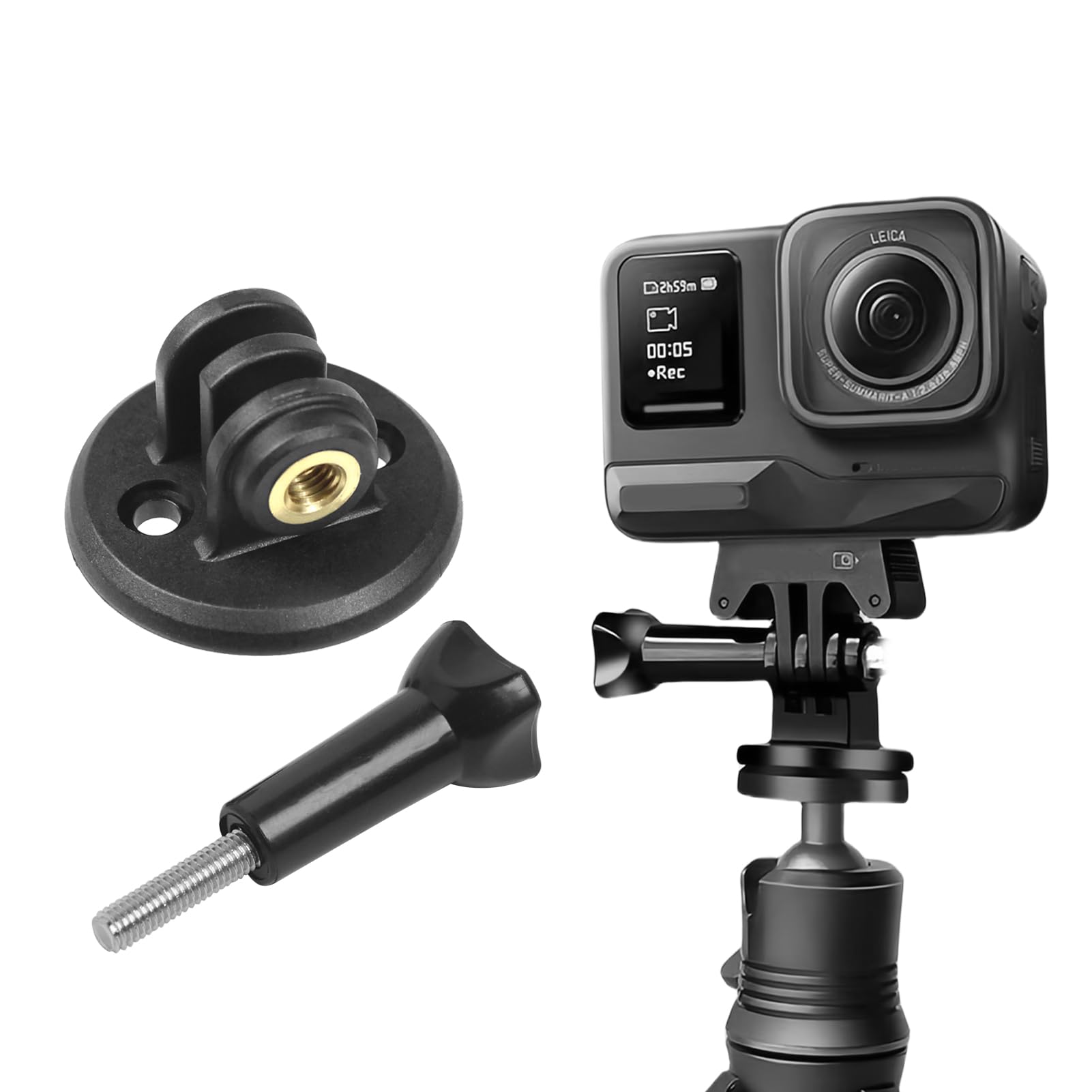 Fogcays Friction Flange Mount Adapter, Out Front Mount Adapter for GoPro GPS Mounting Bracket Compatible with Edge Bike GPS action camera mounts for Garmin/IGS 2 Packs Bike Computer Mount Adapter