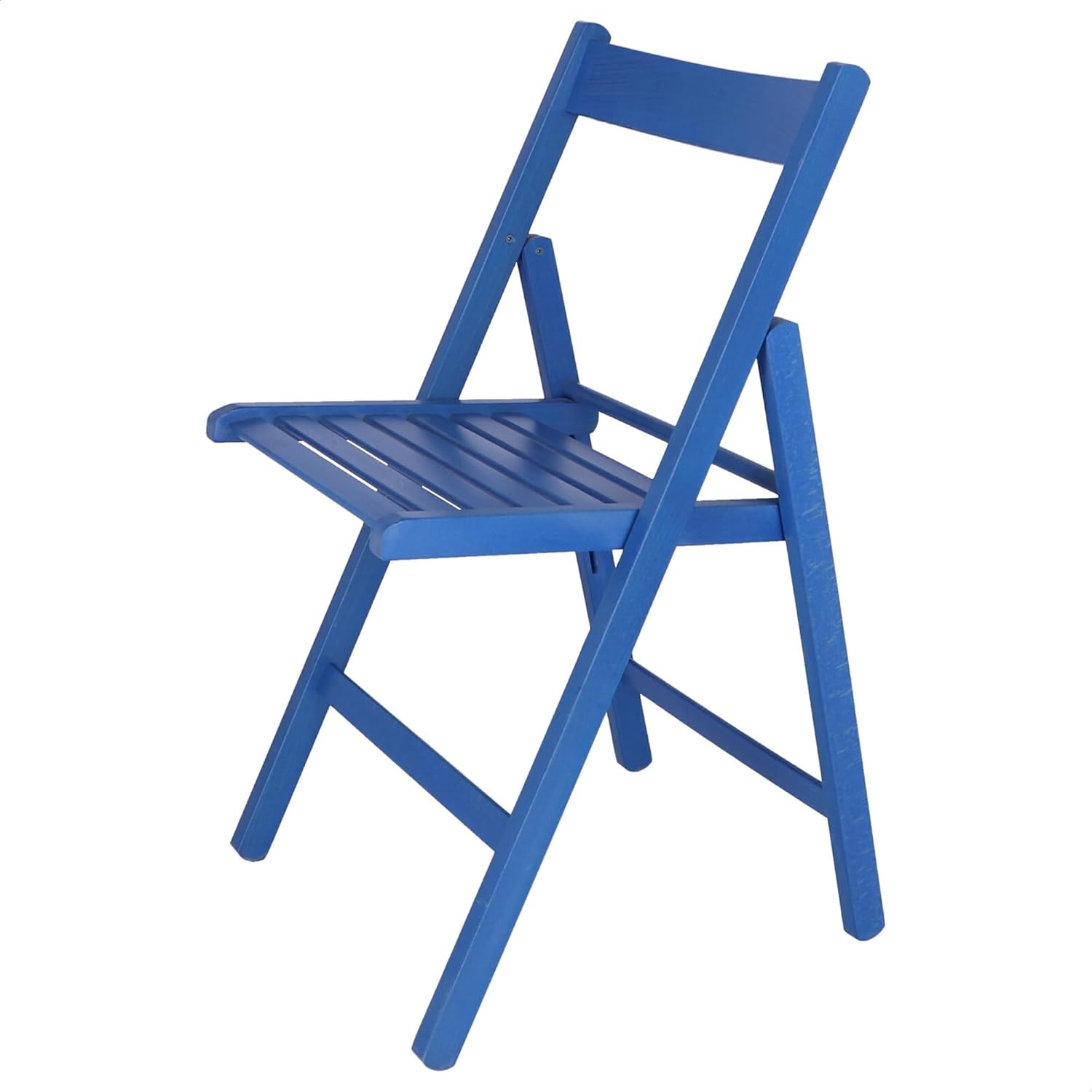 Mueblear 19015 Folding Chair Low Wood Blue 43 x 46 x 79 cm
