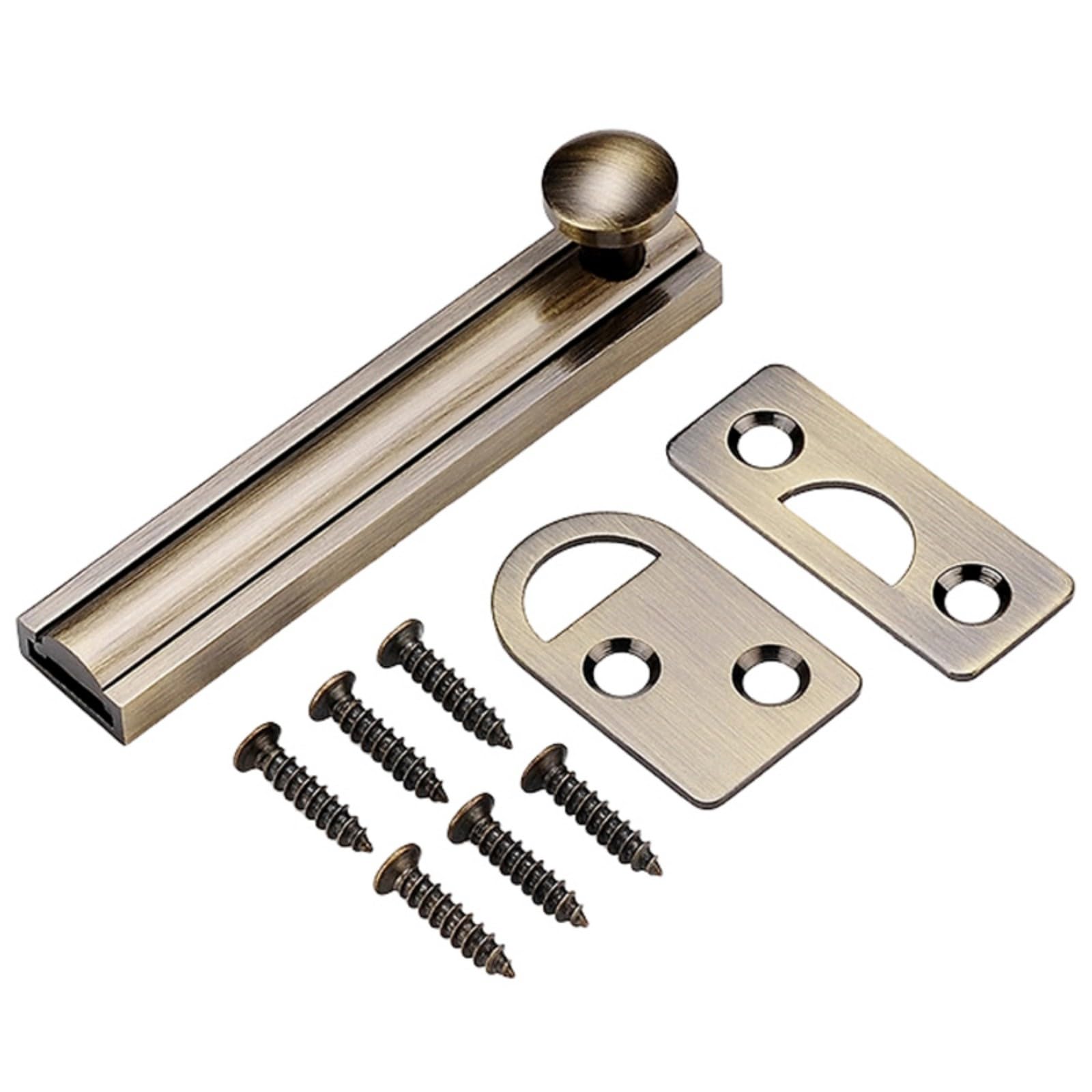 Barn Slide Latches Door Bolt Replacement Door Security Locks with Screw Brass Bathroom Home Security Hardware Locks