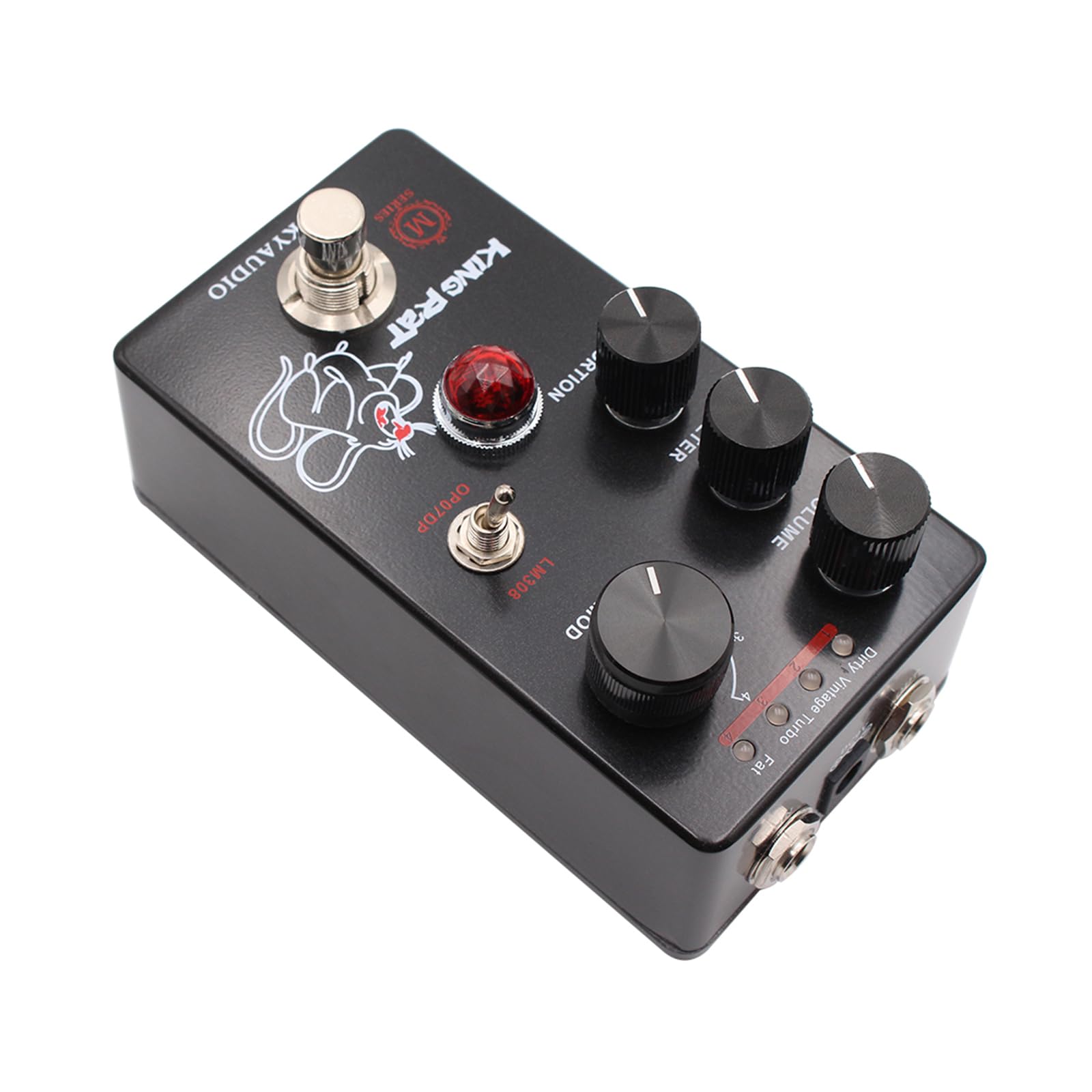 Cyfrowe zniekształcenia, efekty gitarowe, pedał efektów gitarowych, zniekształcenia, pedał efektów gitarowych, MOSKYAudio Fuzz, zniekształcenia, pedał efektów gitarowych, 4 tryby, przełącznik