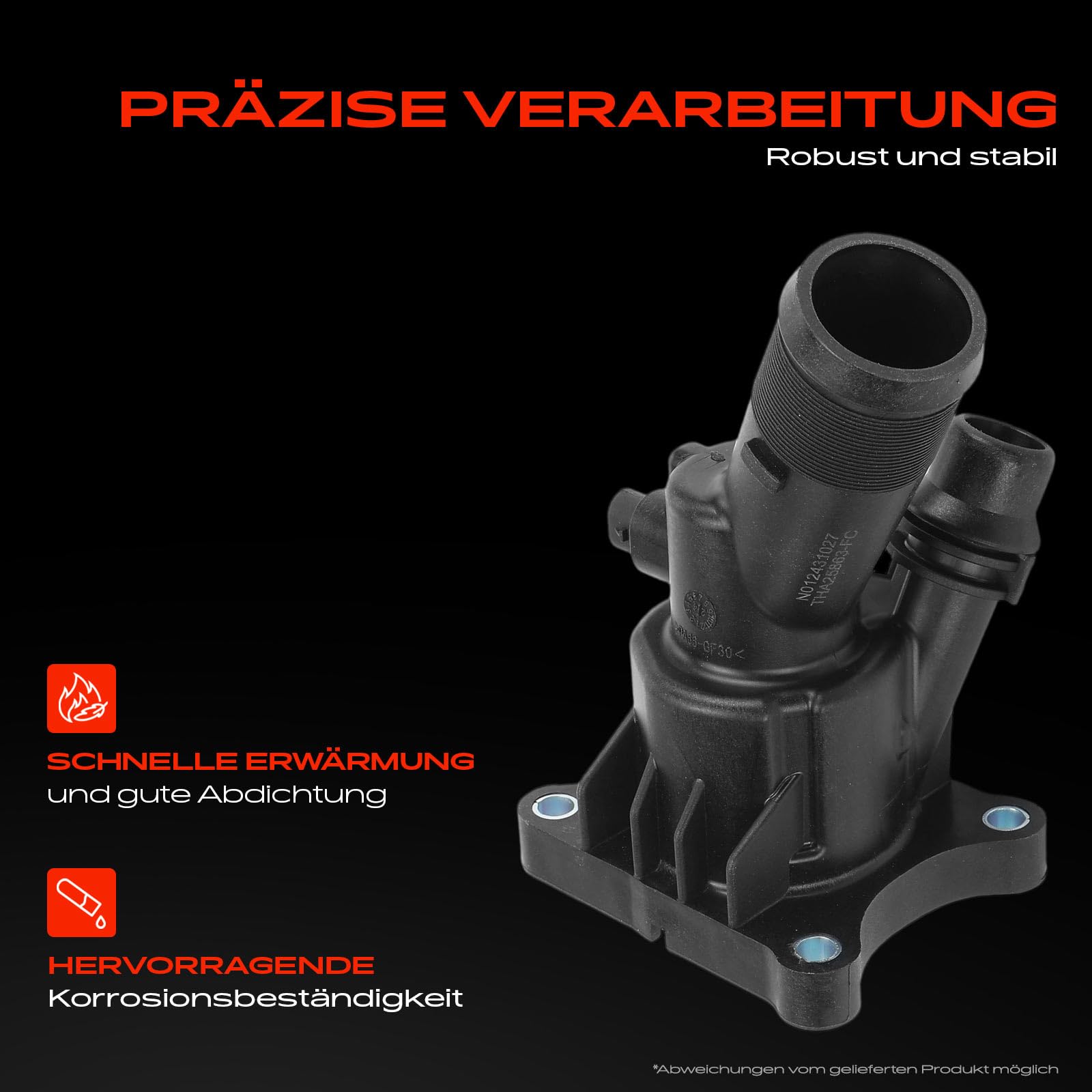 Frankberg Termostato del liquido di raffreddamento 2 Poli 31686560 | Compatibile con: XC60 II 246, S80 II 124, V40 Cross Country 526, V40 Hatchback 525, XC60 156, V90 II Station wagon 235
