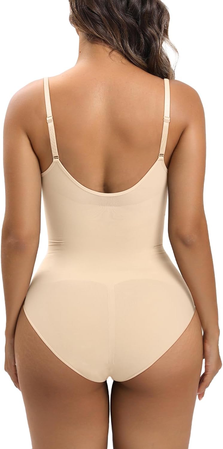 YIANNA Shapewear for Women Tummy Control Seamless Bodysuit Waist Shaping Body Shaper Thong or Brief - Image 2