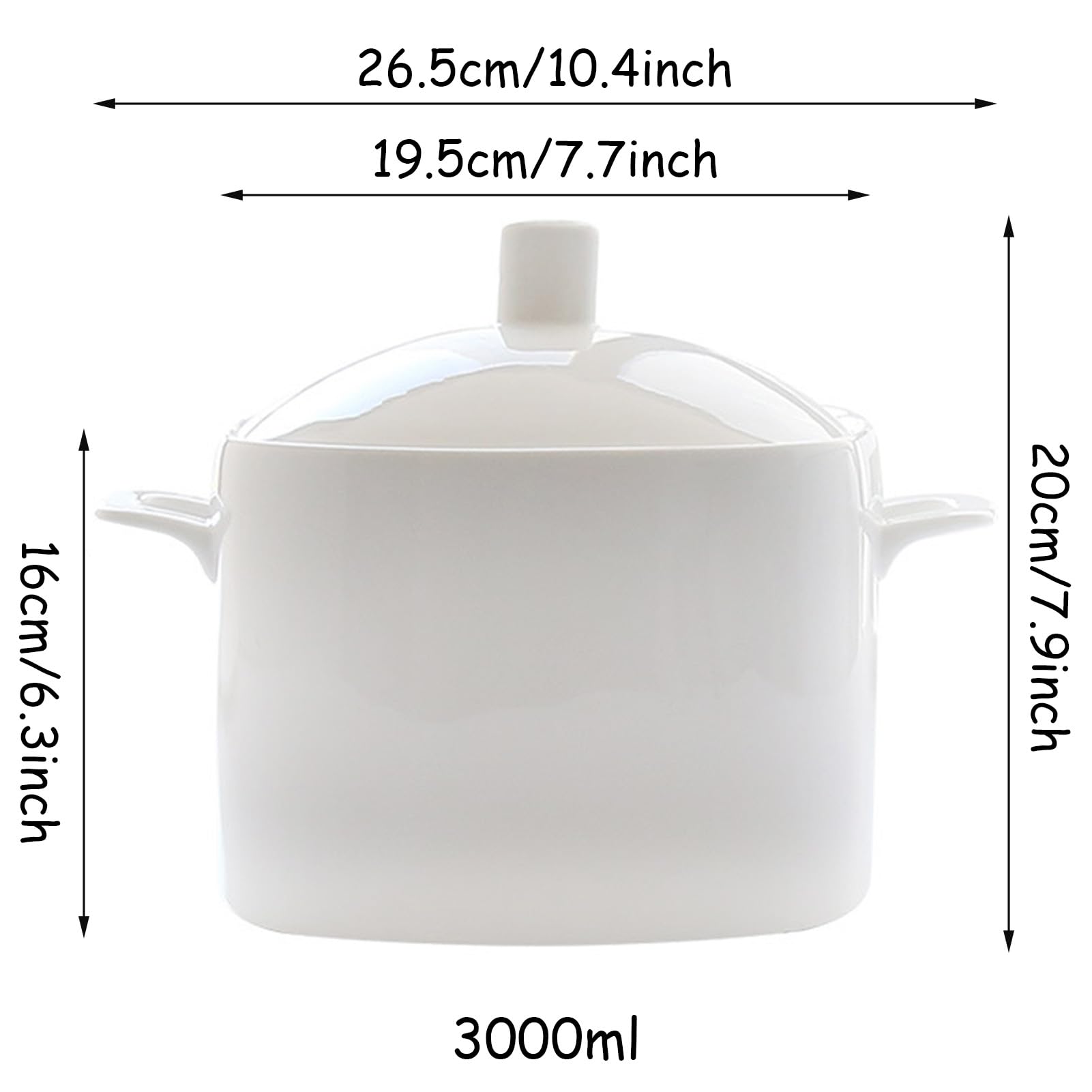 Große Keramik-Suppenterrine, Weiße Porzellan-Suppen-Servierschüssel Mit Deckel Und Schöpfkelle-Set, Bone China-Schüssel For Die Dekoration Im Restaurant, Zu Hause, In Der Küche, Mikrowellen