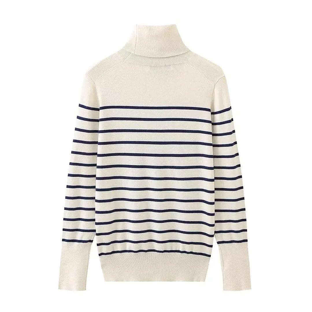Maglione da donna a collo alto casual tinta unita a maniche lunghe a costine Bttons maglione lavorato a maglia