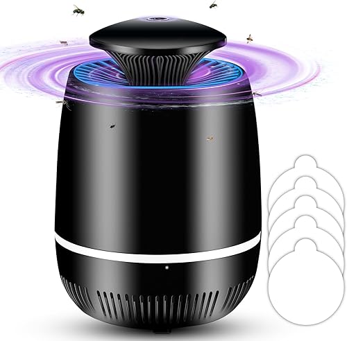 Exterminador de insectos para exteriores, trampa para moscas de interior para el hogar, trampas para moscas de frutas para interiores con luz UV,