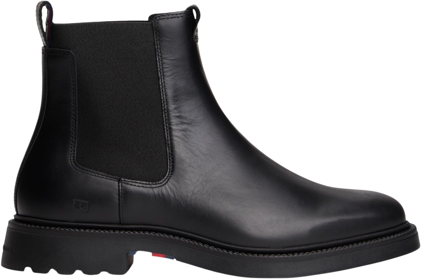 Tommy Hilfiger Uomo Stivaletti Chelsea Comfort In Pelle, Nero (Black), 43-image