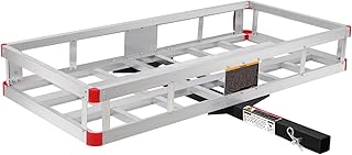 MaxxHaul 70108 Aluminum Cargo Carrier With High Side Rails- Trailer Hitch Mount For RV's, Trucks, SUV's, Vans, Cars With 2