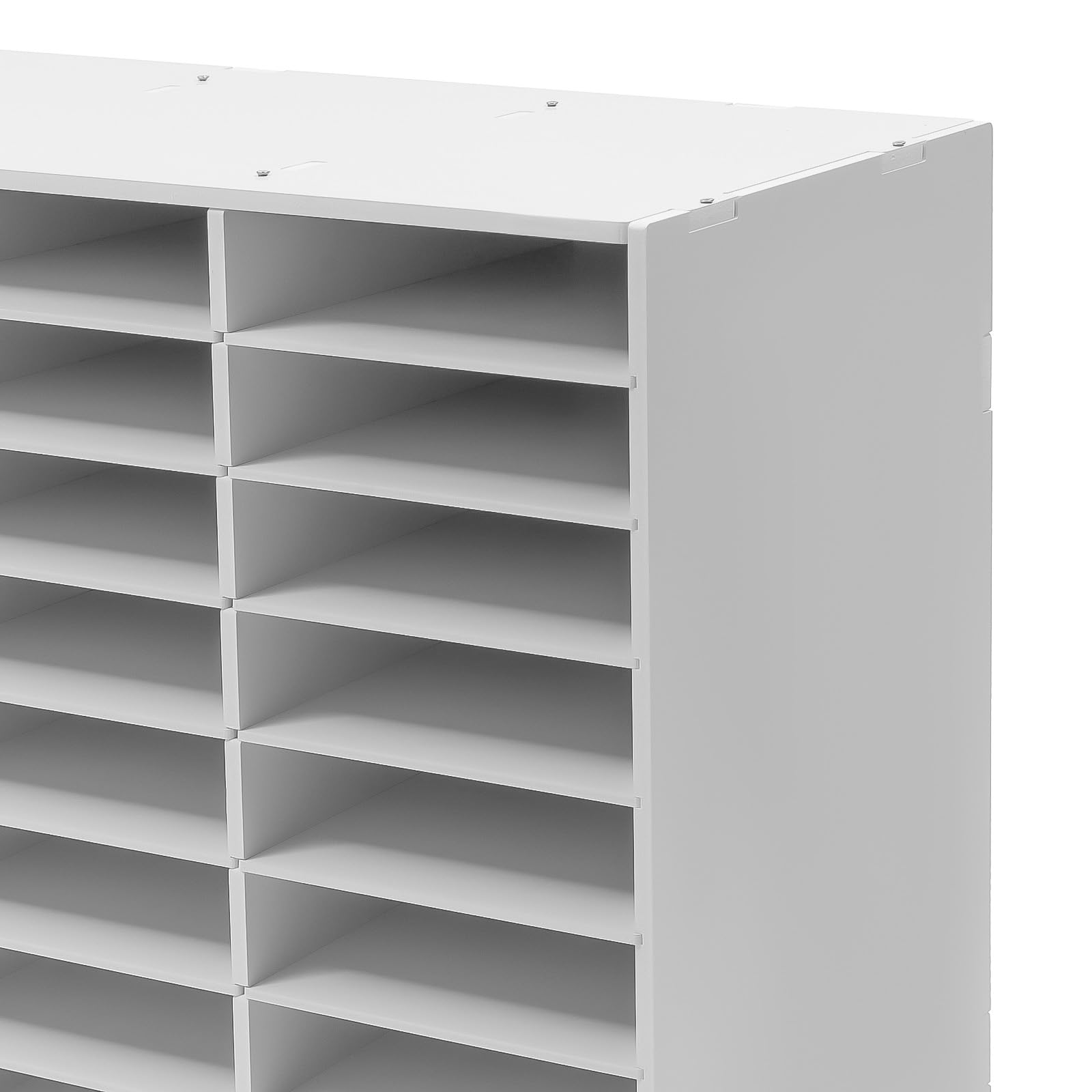 Organizer per letteratura a 36 scomparti, in PVC, portadocumenti e portalettere per formato A4, stabile organizer da scrivania con portata di 80 kg, per ufficio e scuola (100 x 30 x 61 cm)