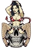 New Lethal Threat SHE-Devil Girl MINI Sticker Car Auto Puppy lab Sticker Vinyl Decal...