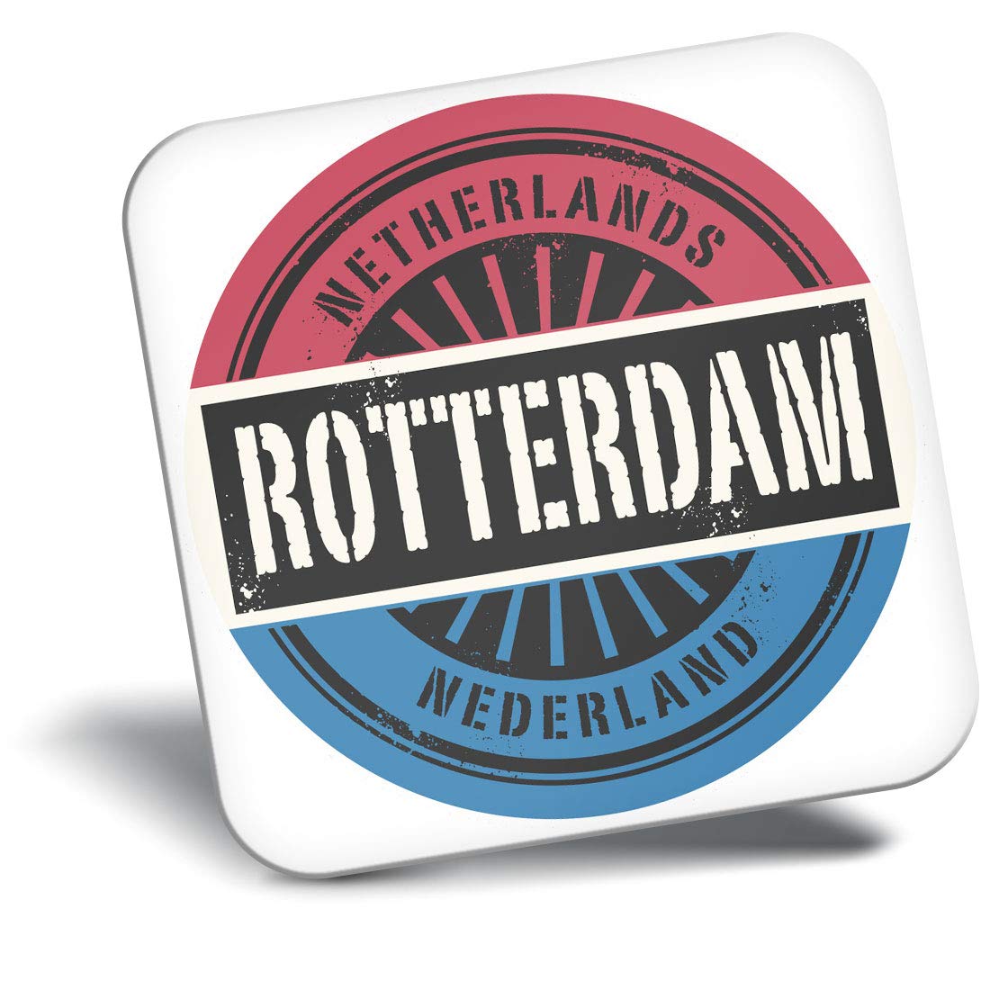 Destination Vinyl Ltd Fridge Magnet - Rotterdam Netherlands Nederland Flag 6048