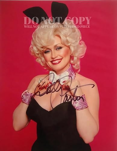 Dolly Parton - Fotografía de 11 x 14 pulgadas, impresionante retrato - icónico conejo de Playboy - Música americana legendaria - Autografiada - La