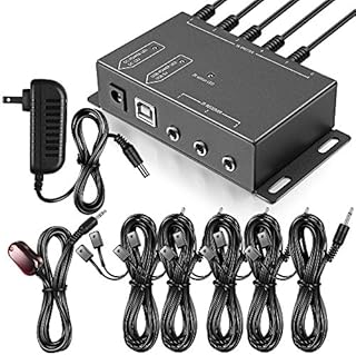 Infrared Repeater System IR Repeater Kit Control Up to 10 Devices Hidden IR System Infrared Remote Control Extender Kit