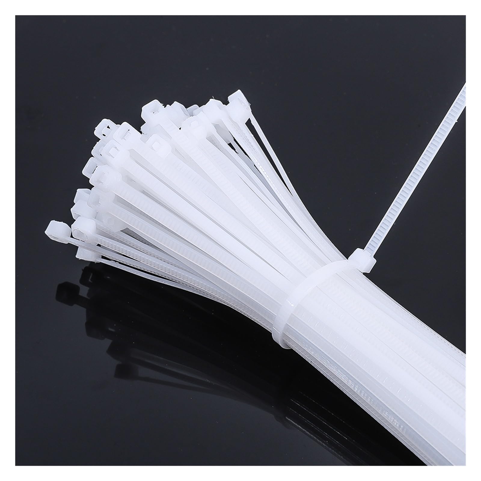 Surtido de bridas para cables,Bridas para cables, 200 Uds bridas for cables de nailon autoblocantes correas for encuadernación(White,3x150mm)