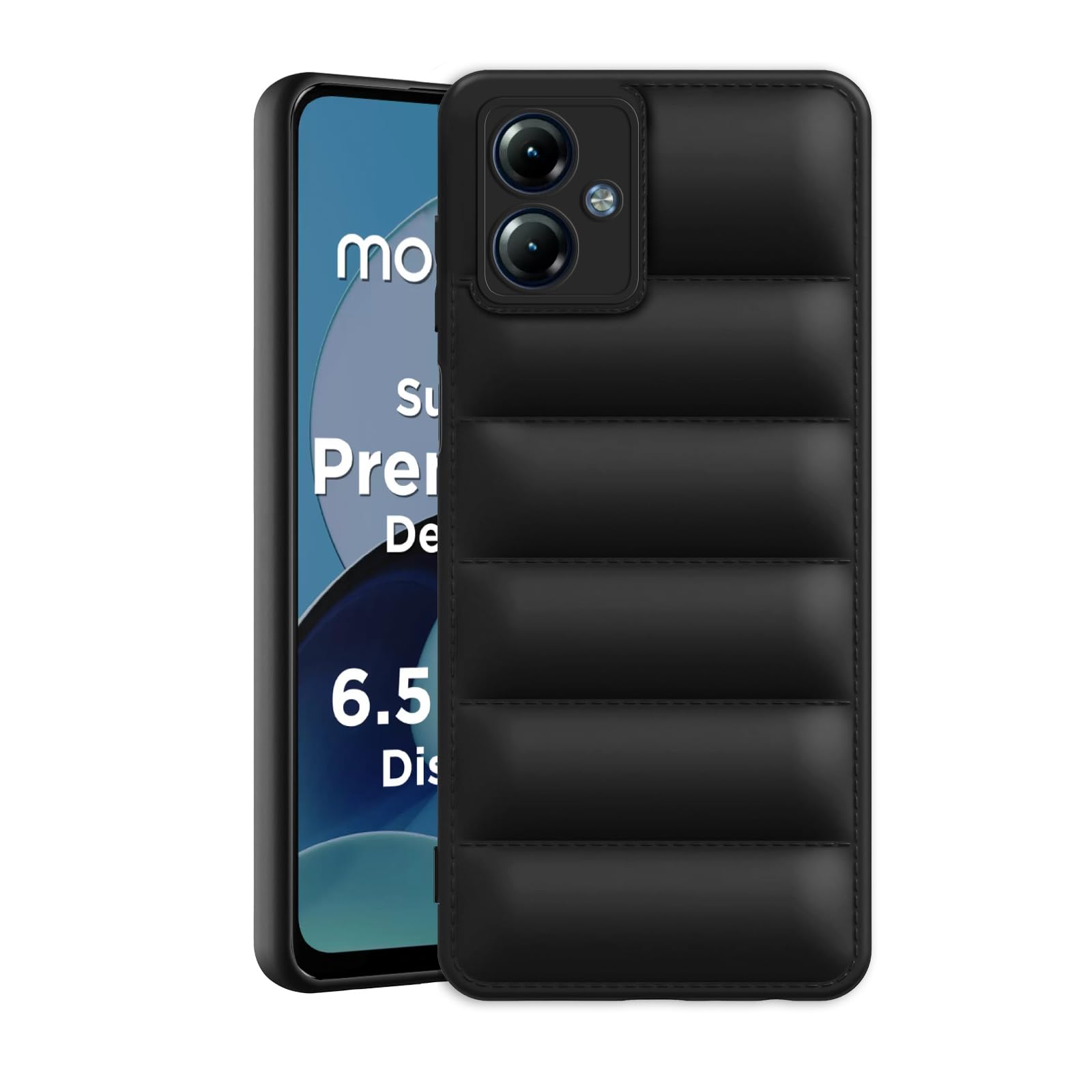 Plus Puffer Case Camera Protection Soft Back Cover for Motorola Moto G14 - Black (B0CPJ5NHZ1) Amazon Price History, Amazon Price Tracker