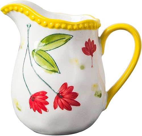 Jarra de leche de café jarra de leche retro para el hogar de cerámica puntiaguda pequeña jarra de leche con asa taza de té pequeña taza de café taza