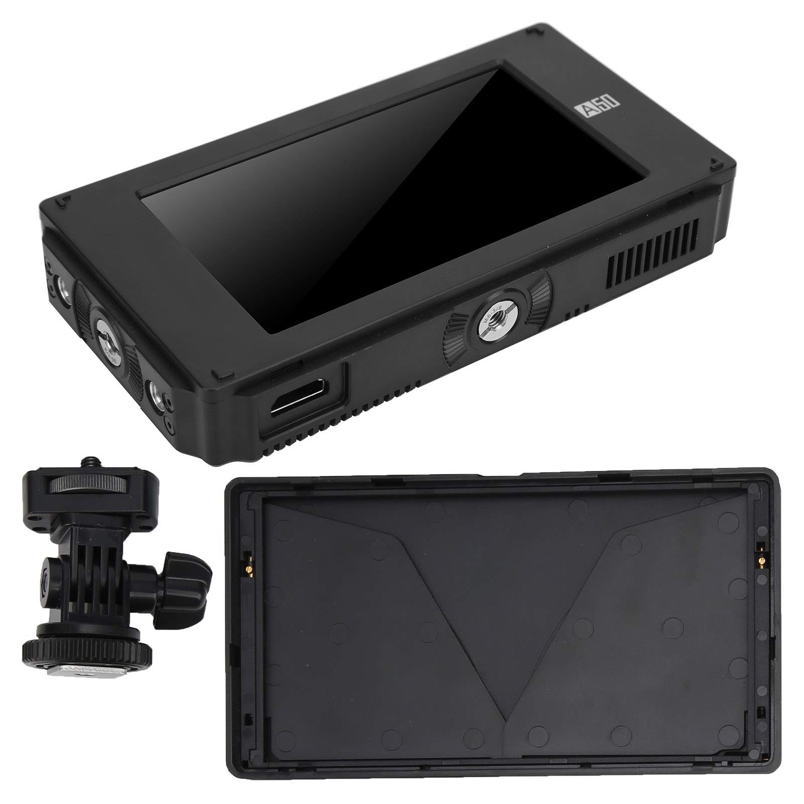 5 Inch Camera Field Monitor,Touch Screen DSLR Camera Field Monitor 1920x1080 4K HD Input Output Monitor Film Video Making Rig