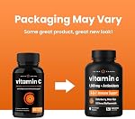 Vitamine C 1000mg Par servir avec Elderberry, Rose Hips & Citrus Bioflavonoïds.com Capsules de supplément de vitamine C pour le soutien immunitaire & Protection contre les antioxydants 240 Gélules de végétaliens