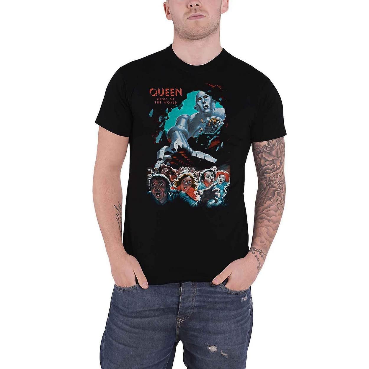 Paradiso Clothing Unisex Black Queen News Of The World Vintage T Shirt - M