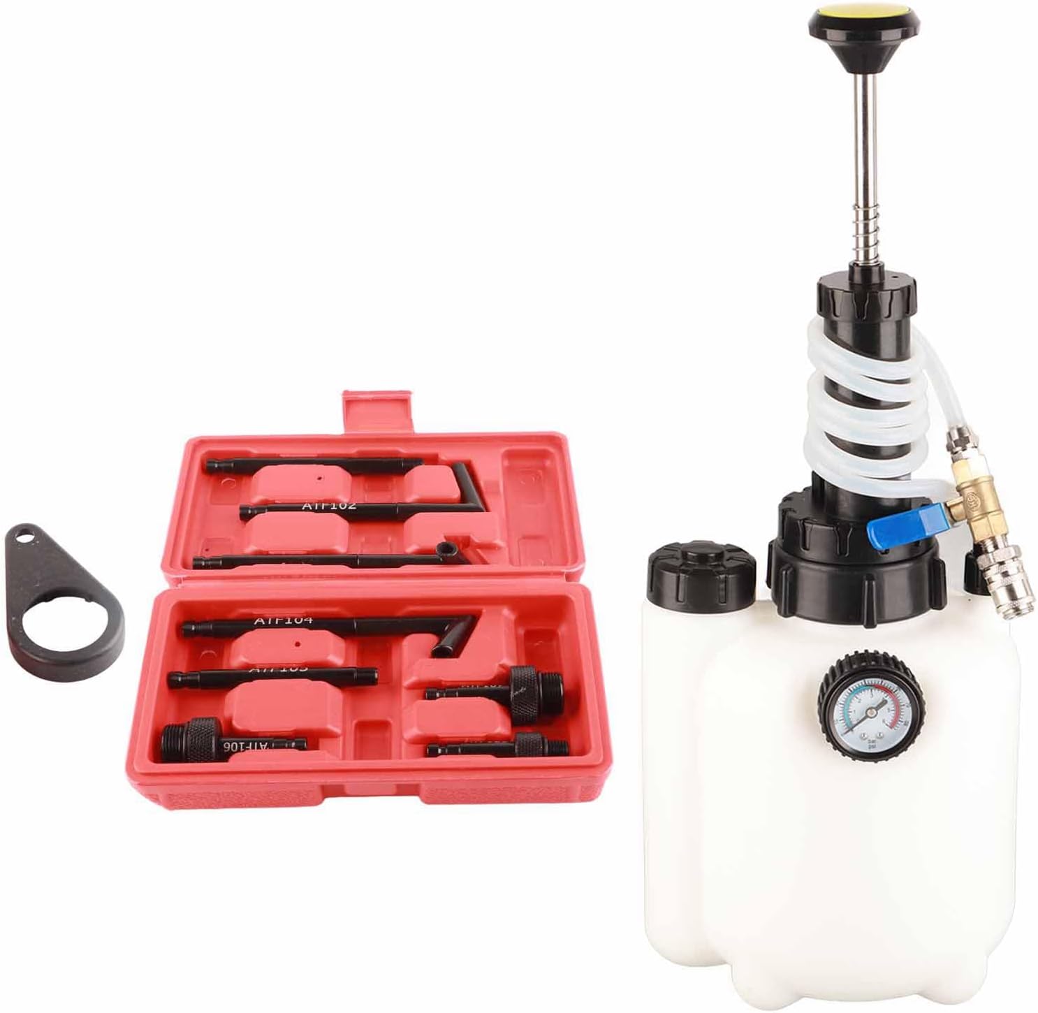 3L Transmission Fluid Pump, Manual ATF Refill System Dispenser 8 ATF Filler Adapter Replace for Ford CVT, Air Oil Liquid Extractor Pump Kit for Engine Coolant
