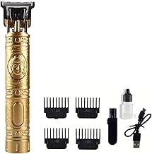 Cordless Hair Clipper & Beard Trimmer for Men – Zero-Gapped T-Blade, 4 Combs, Rechargeable Grooming Kit for Beard, Hair, Nose & Ear