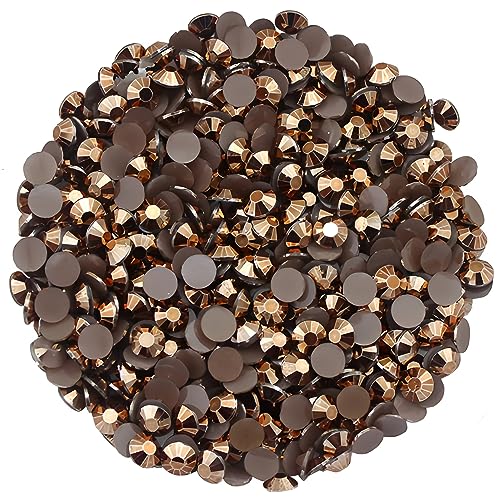 4500 Pcs SS6 2mm AB Flatback Rhinestones for Nails Art Crafts Glitter Round Shine Gems Crystals DIY Clothes Shoes Bronze AB