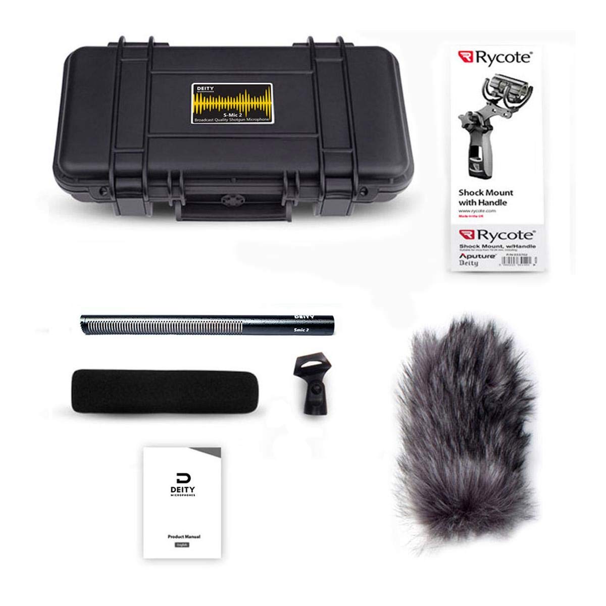 Deity S-Mic 2 ショットガンマイク Location kit Deity Microphones S-Mic 2 Location Kit Moisture-Resistant Shotgun