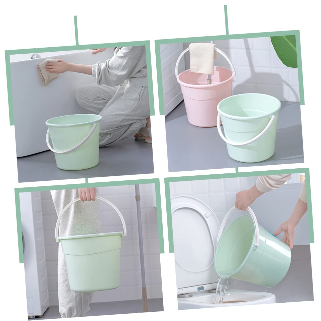 Wasservorratseimer Aus Pp-Material Stabiler Runder Eimer Mit Griff Als Putzeimer Oder Wasserbehälter Geeignet Langlebig Und Praktisch