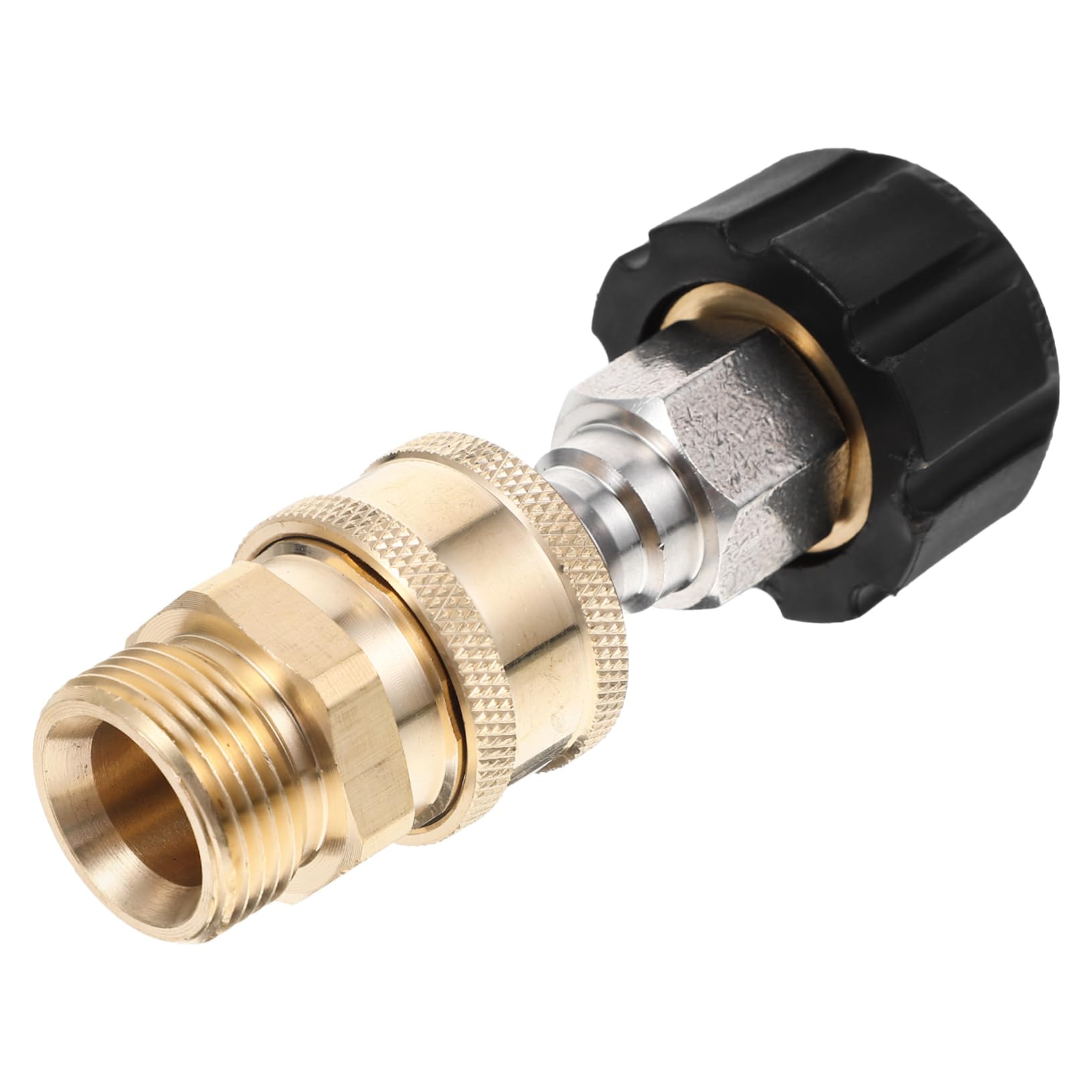 HEMOTON 4 Juegos De Adaptadores con Función Y Puntas De Conexión Adaptador Rápido De Conector De Alimentación Arandela Accesorios Macho para Jardín Latón Dorado