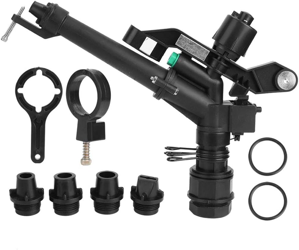 CHICIRIS Lawn Sprinkler - 1.5in to 1in DN25 Female Thread Adjustable 360 Degree Rocking Arm Sprinkler Farm Irrigation