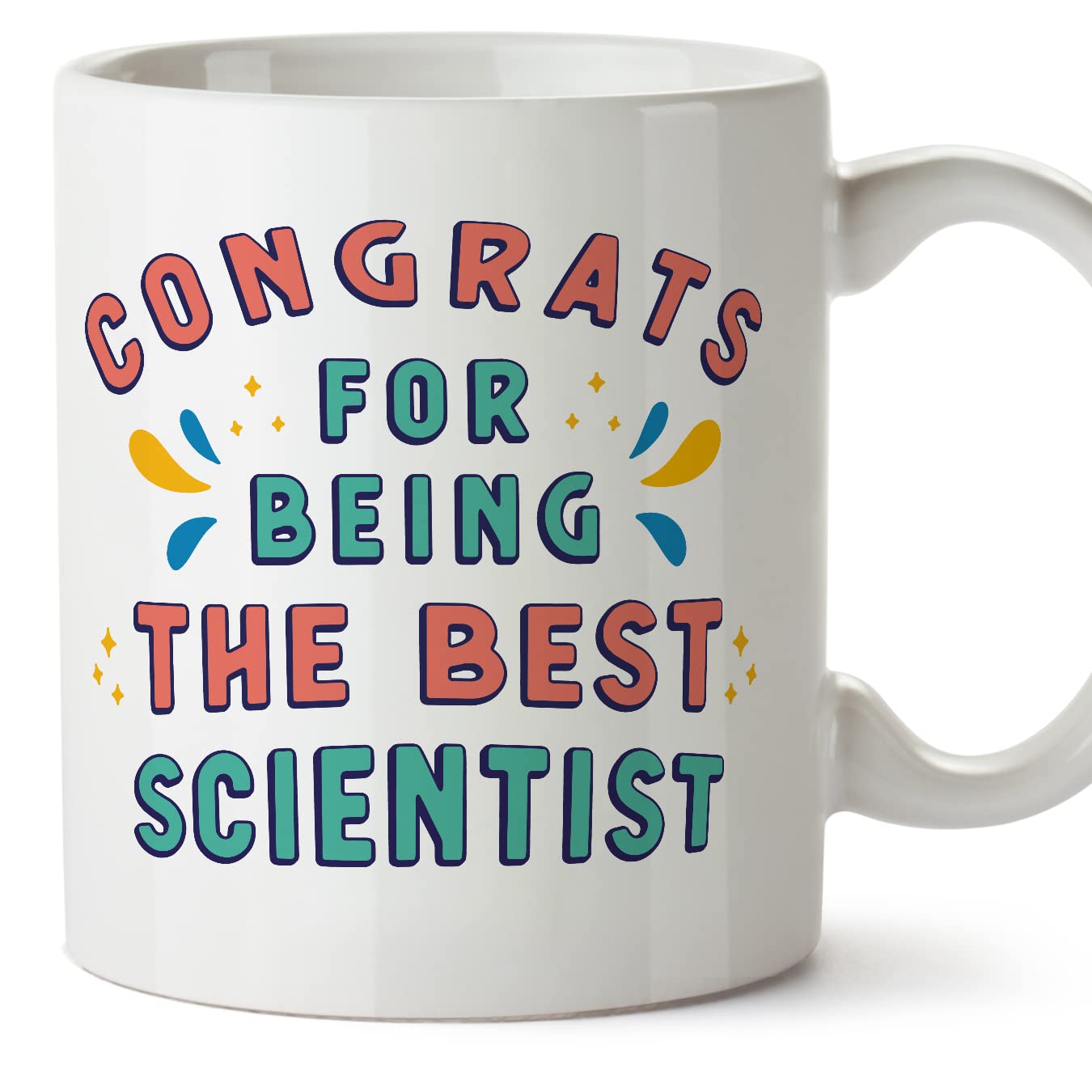 MUGFFINS Scientist Mug - in English - Congrats for Being The Best - Funny Gift for Colleagues - Ceramic 11oz Mug