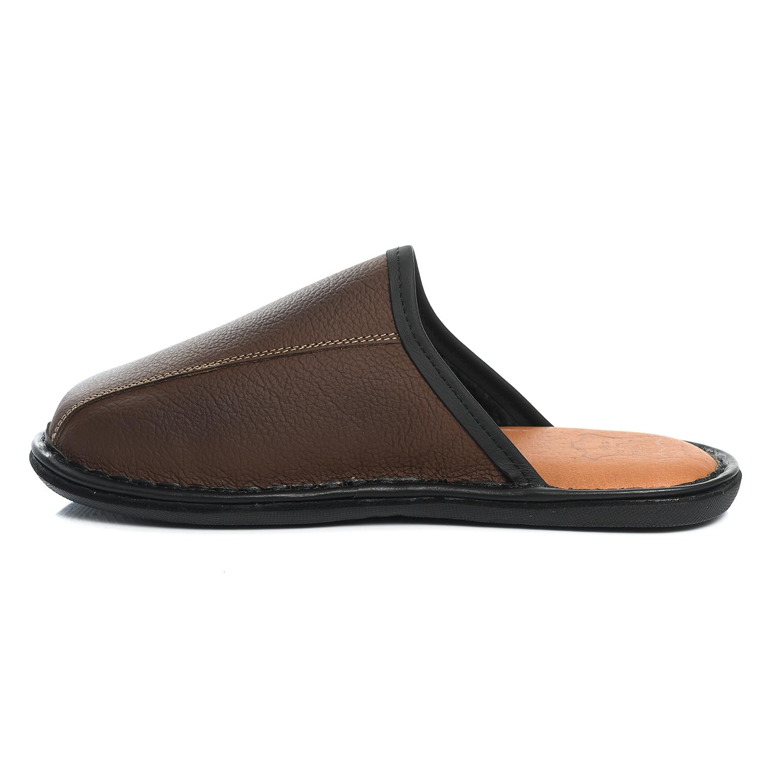 Chaussons en cuir pour homme - Pantoufles faites à la main avec semelle antidérapante, confortables et robustes, tailles 41-47